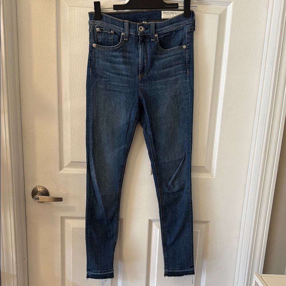Rag & Bone high rise ankle skinny